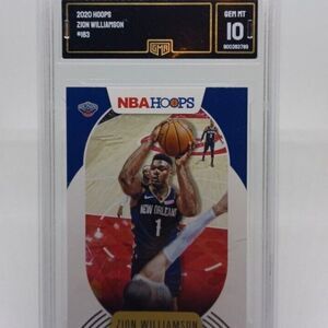 2020 Panini NBA Hoops #183 Zion Williamson Pelicans GMA 10